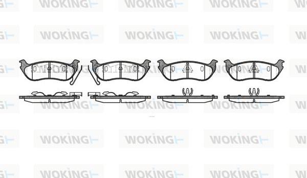 Woking P7283.12 - Гальмівні колодки, дискові гальма autocars.com.ua