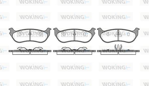 Woking P7283.75 - Тормозные колодки, дисковые, комплект autodnr.net