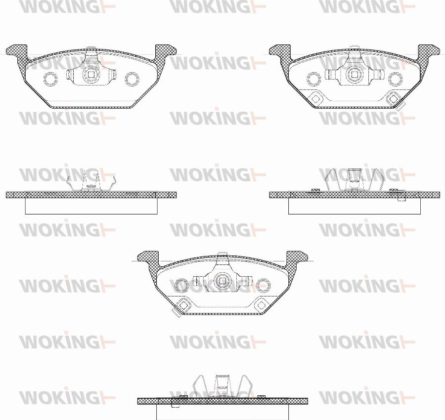 Woking P7333.04 - Гальмівні колодки, дискові гальма autocars.com.ua