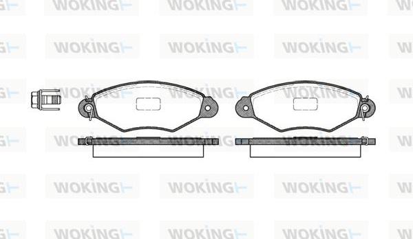 Woking P7433.00 - Тормозные колодки, дисковые, комплект avtokuzovplus.com.ua