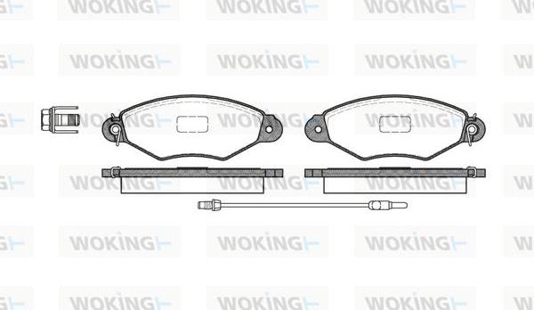 Woking P7433.01 - Гальмівні колодки, дискові гальма autocars.com.ua