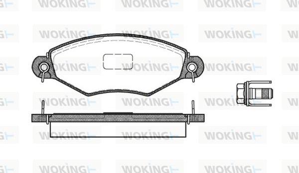 Woking P7433.10 - Тормозные колодки, дисковые, комплект avtokuzovplus.com.ua