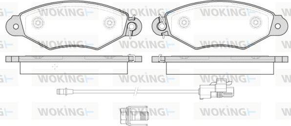 Woking P7433.30 - Гальмівні колодки, дискові гальма autocars.com.ua