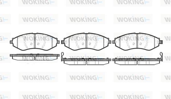 Woking P7453.22 - Гальмівні колодки, дискові гальма autocars.com.ua