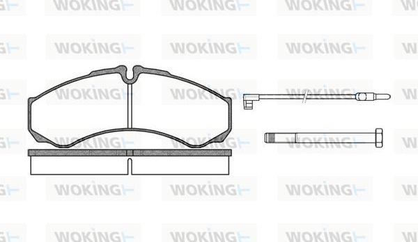 Woking P7513.02 - Гальмівні колодки, дискові гальма autocars.com.ua
