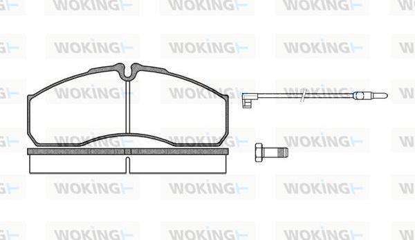 Woking P7513.12 - Гальмівні колодки, дискові гальма autocars.com.ua