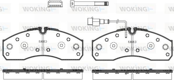 Woking P7513.42 - Тормозные колодки, дисковые, комплект avtokuzovplus.com.ua