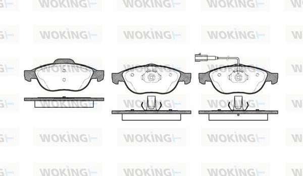 Woking P7603.11 - Тормозные колодки, дисковые, комплект autodnr.net