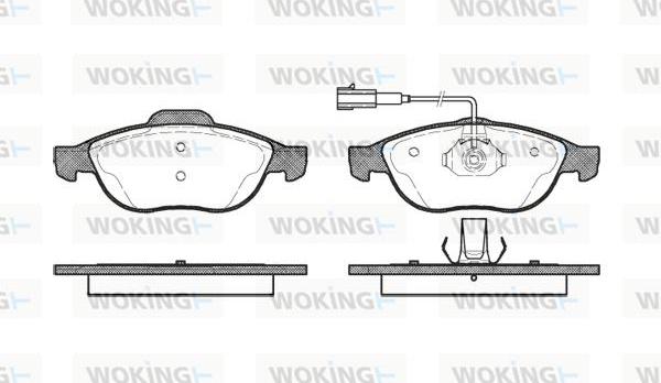 Woking P7603.22 - Гальмівні колодки, дискові гальма autocars.com.ua