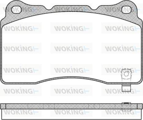 Woking P7663.04 - Гальмівні колодки, дискові гальма autocars.com.ua