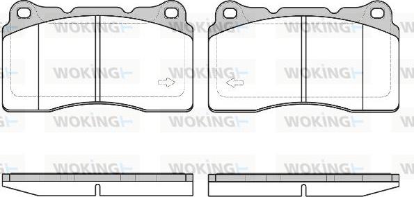 Woking P7663.40 - Тормозные колодки, дисковые, комплект avtokuzovplus.com.ua