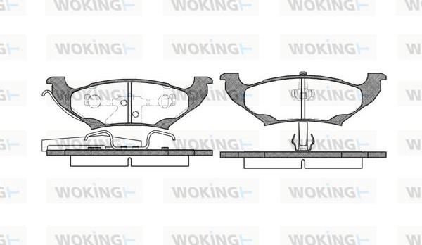 Woking P7903.10 - Гальмівні колодки, дискові гальма autocars.com.ua