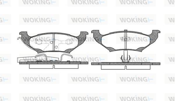 Woking P7903.10 - Тормозные колодки, дисковые, комплект avtokuzovplus.com.ua