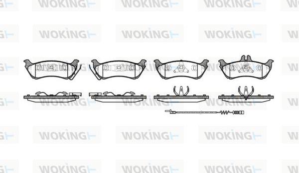 Woking P7983.11 - Тормозные колодки, дисковые, комплект avtokuzovplus.com.ua