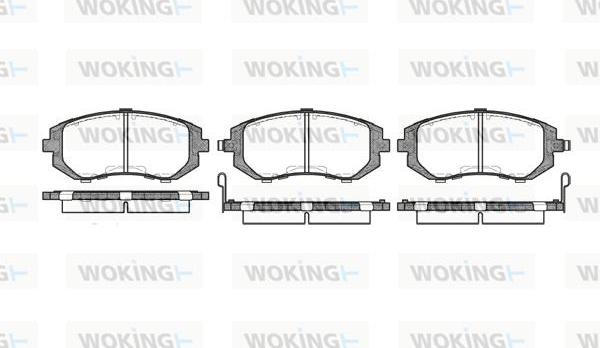 Woking P8513.02 - Тормозные колодки, дисковые, комплект avtokuzovplus.com.ua
