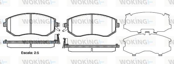 Woking P8513.04 - Гальмівні колодки, дискові гальма autocars.com.ua