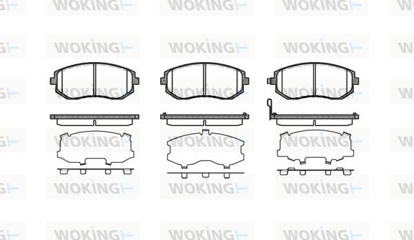 Woking P8513.11 - Гальмівні колодки, дискові гальма autocars.com.ua