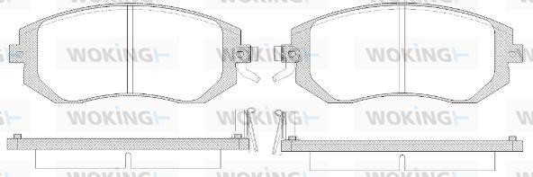 Woking P8513.14 - Тормозные колодки, дисковые, комплект autodnr.net