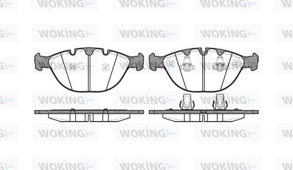 Woking P8583.00 - Тормозные колодки, дисковые, комплект avtokuzovplus.com.ua