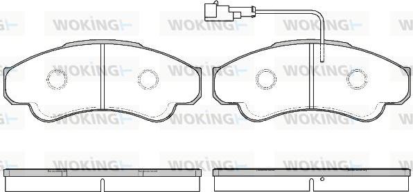 Woking P8593.11 - Гальмівні колодки, дискові гальма autocars.com.ua