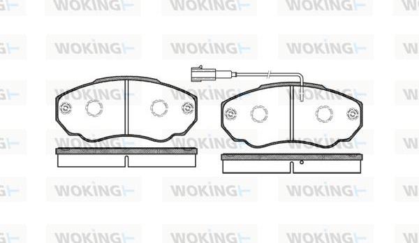 Woking P8603.01 - Гальмівні колодки, дискові гальма autocars.com.ua