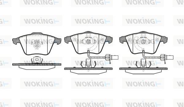 Woking P8643.12 - Тормозные колодки, дисковые, комплект avtokuzovplus.com.ua