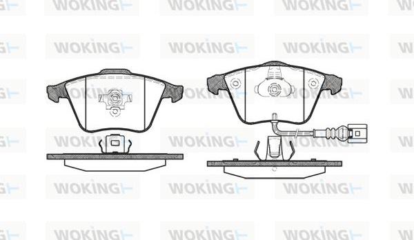 Woking P8643.32 - Тормозные колодки, дисковые, комплект autodnr.net