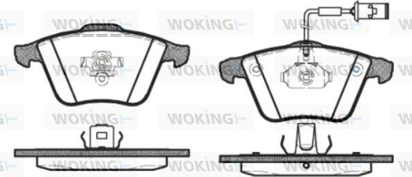 Woking P8643.52 - Тормозные колодки, дисковые, комплект avtokuzovplus.com.ua