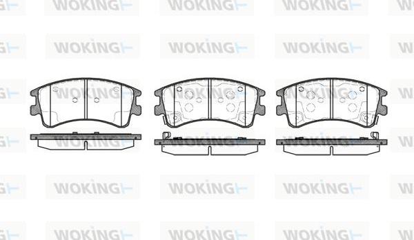Woking P8703.02 - Гальмівні колодки, дискові гальма autocars.com.ua