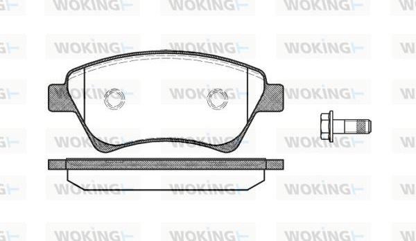 Woking P8763.00 - Тормозные колодки, дисковые, комплект autodnr.net