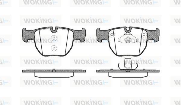 Woking P8793.00 - Тормозные колодки, дисковые, комплект avtokuzovplus.com.ua