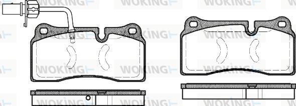 Woking P8833.11 - Тормозные колодки, дисковые, комплект avtokuzovplus.com.ua