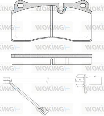 Woking P8833.21 - Тормозные колодки, дисковые, комплект avtokuzovplus.com.ua