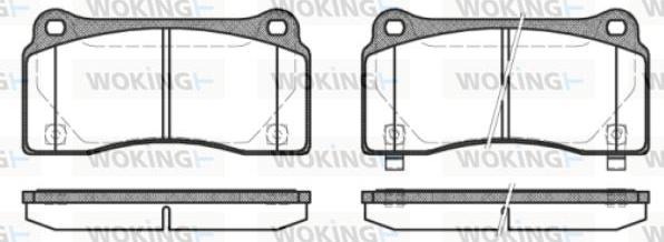 Woking P8833.30 - Гальмівні колодки, дискові гальма autocars.com.ua