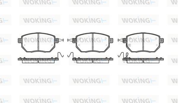 Woking P8853.02 - Гальмівні колодки, дискові гальма autocars.com.ua