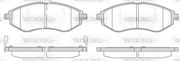 Woking P8863.02 - Тормозные колодки, дисковые, комплект avtokuzovplus.com.ua