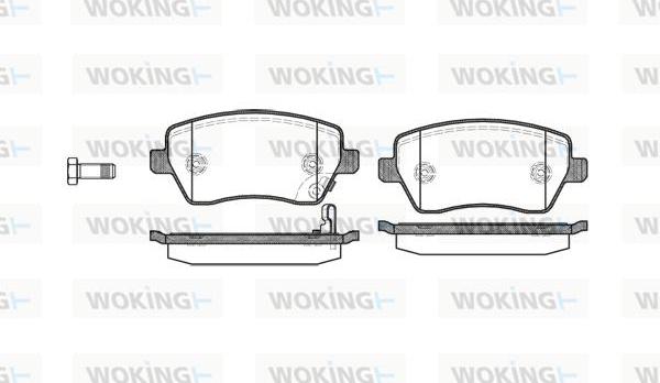Woking P8873.11 - Тормозные колодки, дисковые, комплект autodnr.net