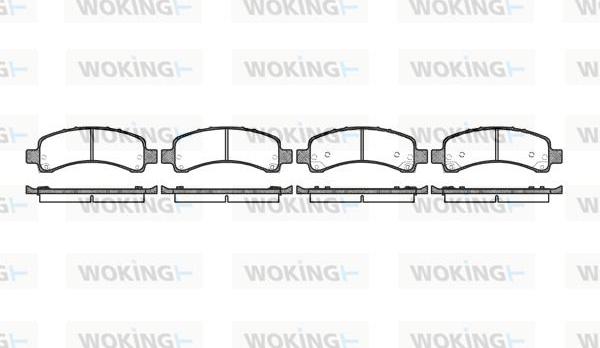 Woking P8893.10 - Гальмівні колодки, дискові гальма autocars.com.ua