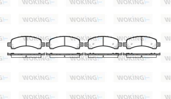 Woking P8893.10 - Тормозные колодки, дисковые, комплект autodnr.net