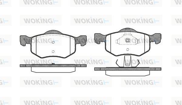 Woking P9023.00 - Тормозные колодки, дисковые, комплект autodnr.net