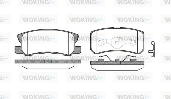 Woking P9033.02 - Тормозные колодки, дисковые, комплект autodnr.net