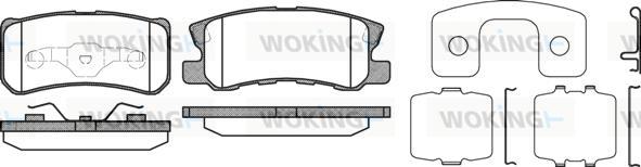 Woking P9033.12 - Тормозные колодки, дисковые, комплект autodnr.net