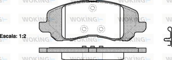 Woking P9043.20 - Тормозные колодки, дисковые, комплект avtokuzovplus.com.ua