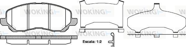 Woking P9043.31 - Тормозные колодки, дисковые, комплект autodnr.net