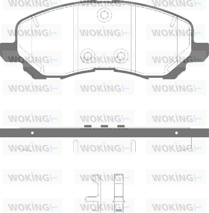 Woking P9043.41 - Тормозные колодки, дисковые, комплект autodnr.net