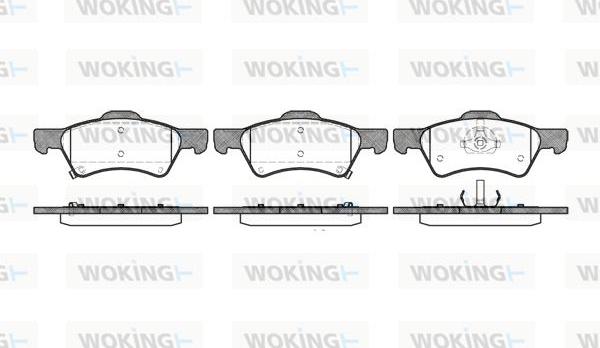 Woking P9103.02 - Гальмівні колодки, дискові гальма autocars.com.ua