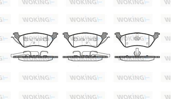 Woking P9113.00 - Тормозные колодки, дисковые, комплект autodnr.net