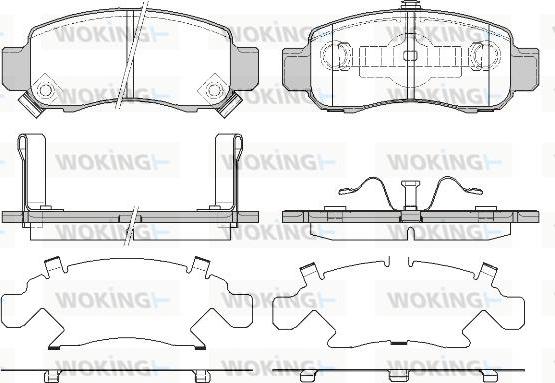 Woking P9163.12 - Тормозные колодки, дисковые, комплект autodnr.net