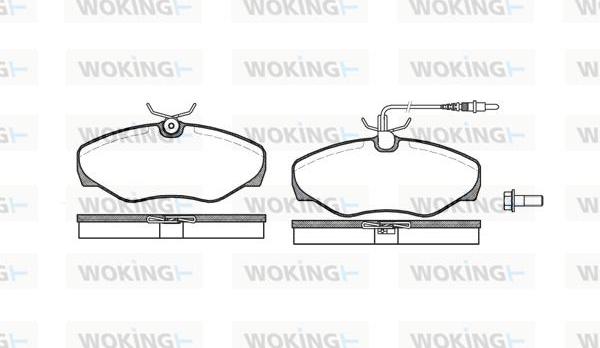 Woking P9343.01 - Гальмівні колодки, дискові гальма autocars.com.ua