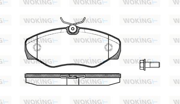 Woking P9343.10 - Тормозные колодки, дисковые, комплект avtokuzovplus.com.ua